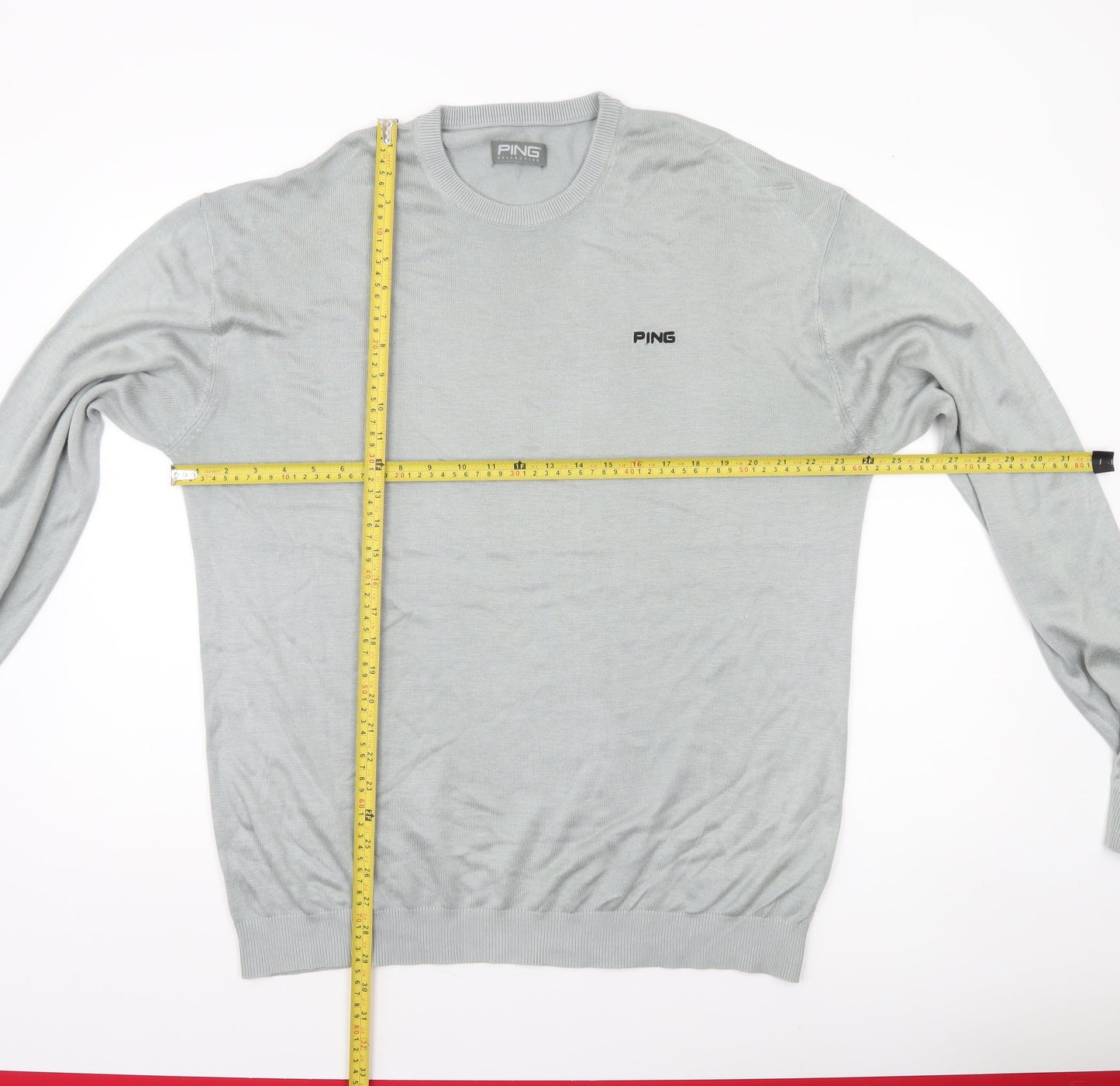 Ping Men's Grey 2XL Crew Neck Golf Pullover Jumper