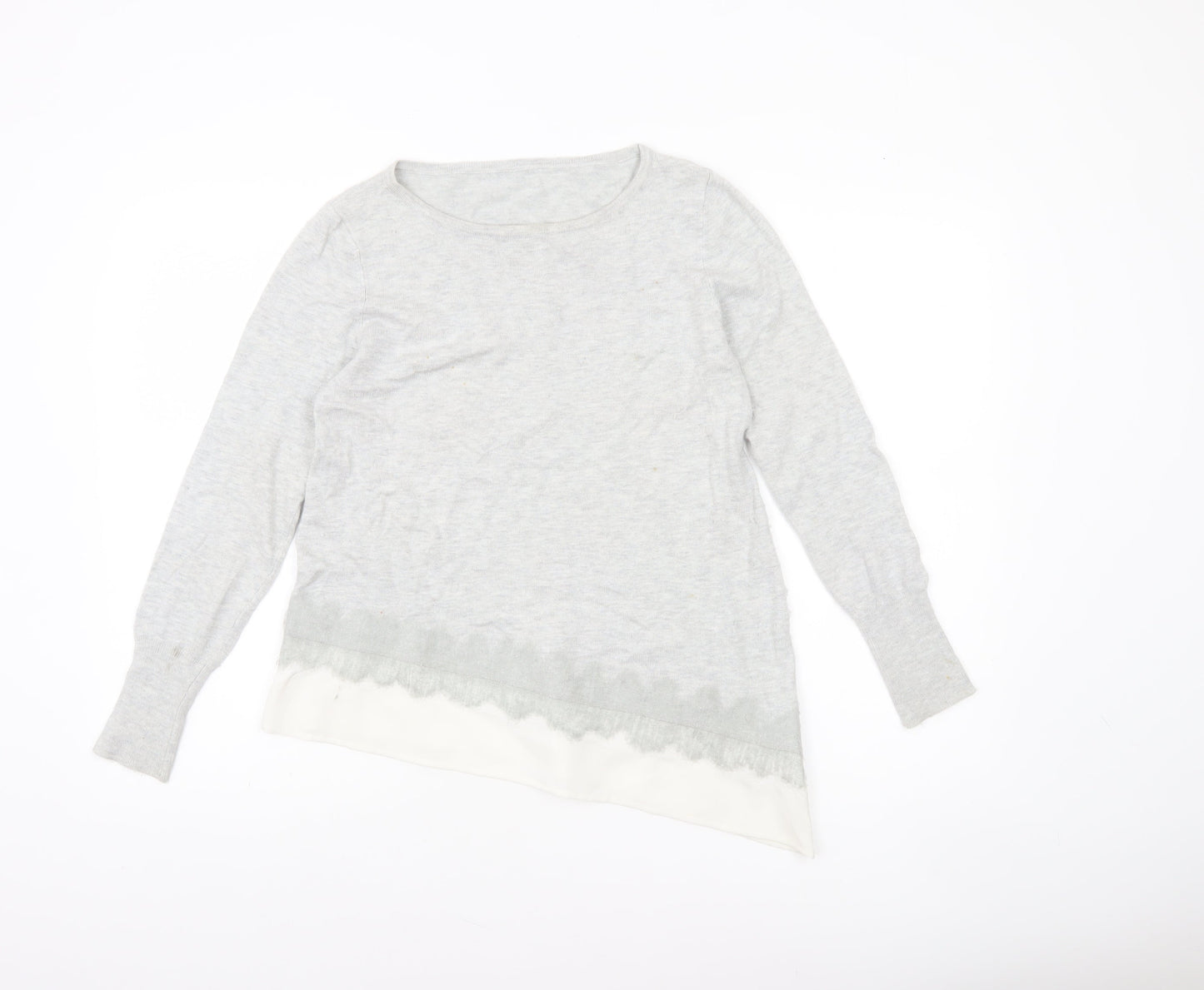 Womens UK Size 12 Mint Velvet Grey Pullover Jumper