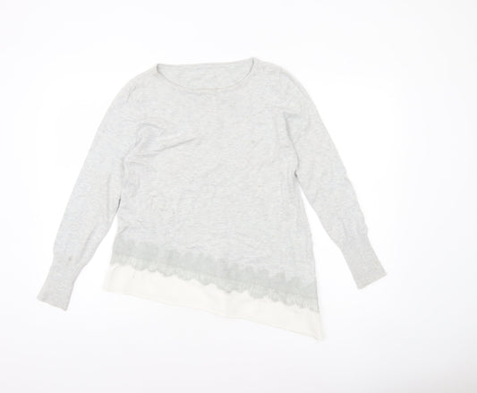 Womens UK Size 12 Mint Velvet Grey Pullover Jumper