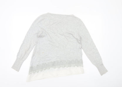 Womens UK Size 12 Mint Velvet Grey Pullover Jumper