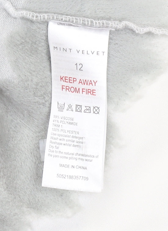 Womens UK Size 12 Mint Velvet Grey Pullover Jumper