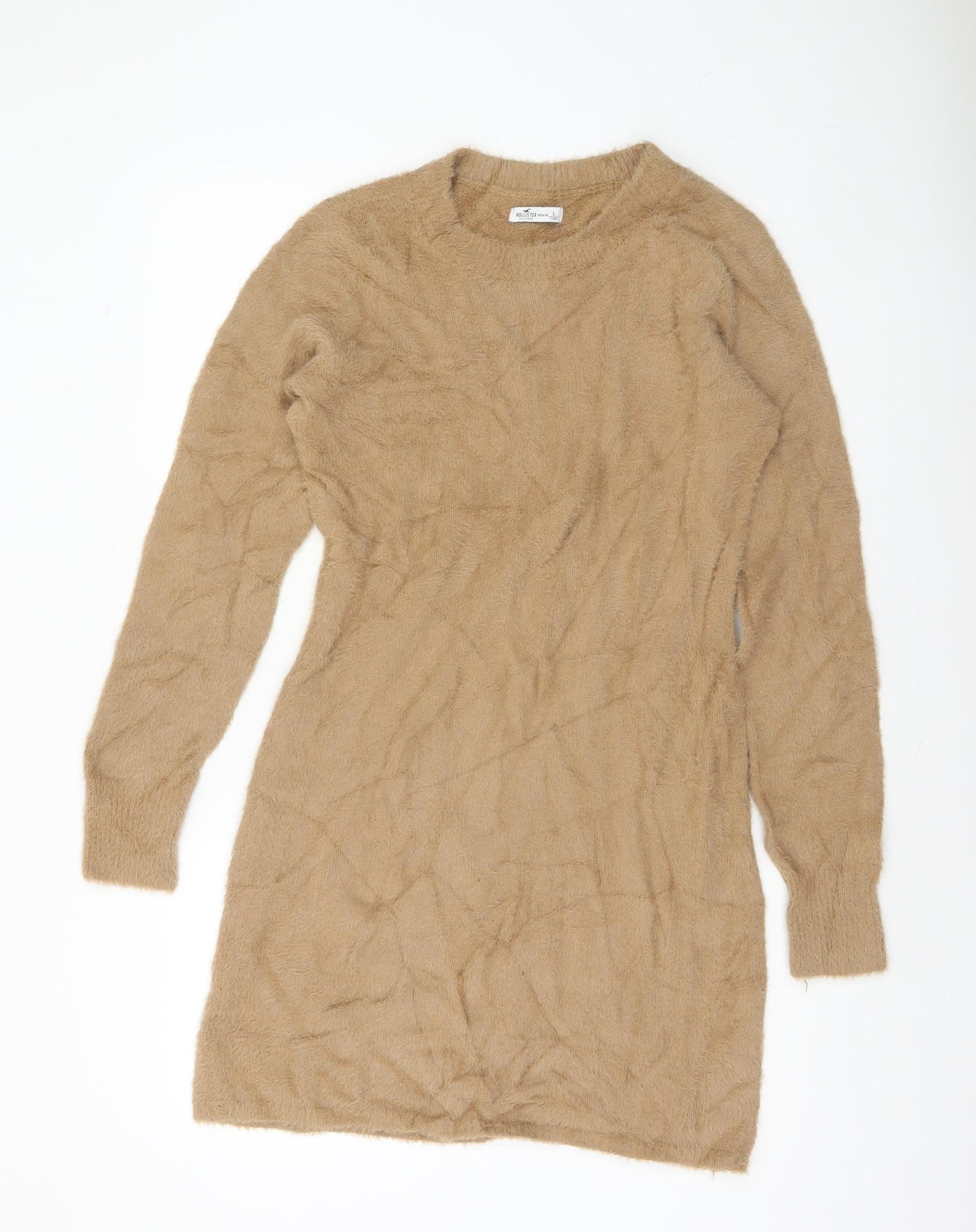 Womens UK Size L Hollister Beige Pullover Jumper