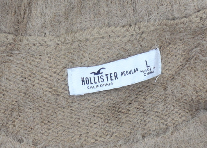 Womens UK Size L Hollister Beige Pullover Jumper