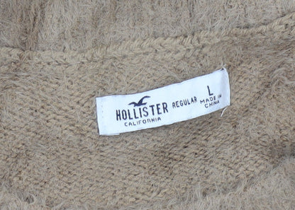 Womens UK Size L Hollister Beige Pullover Jumper