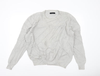 Mens UK Size L AllSaints Grey Pullover Jumper