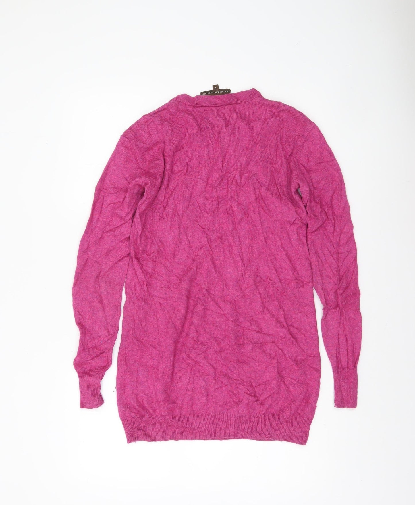 Fenn Wright Manson Women’s Pink Angora Cashmere Blend Button Pullover Jumper Size 8