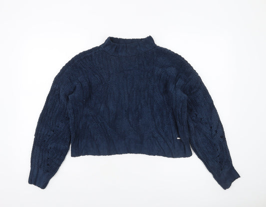 Womens UK Size XS Hollister Blue Pullover Jumper