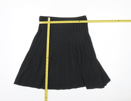 Phase Eight Women’s Black Knit A-Line Wool Blend Skirt Size M