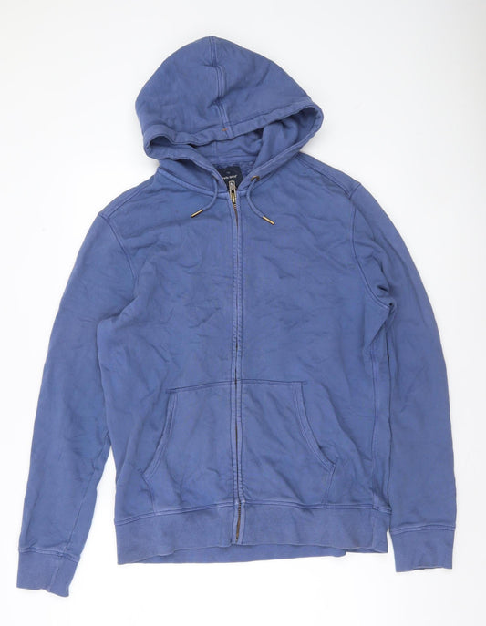 White Stuff Men's Blue Full Zip Hoodie Size S