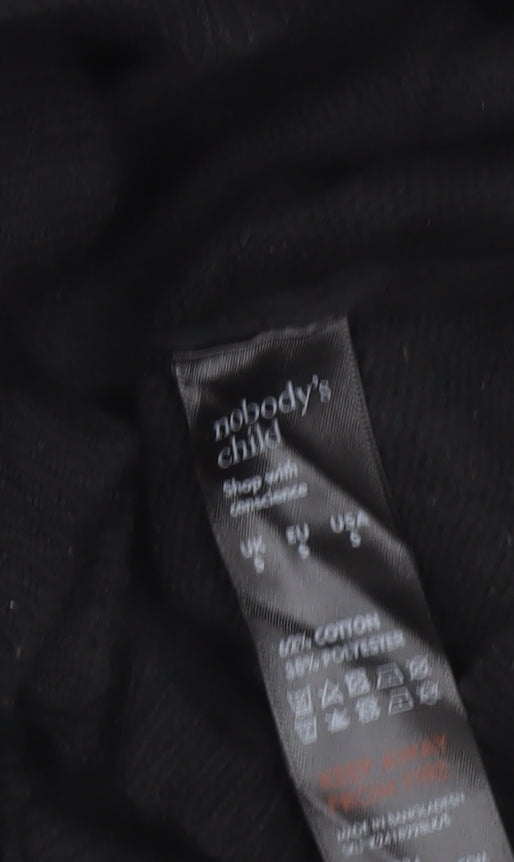 Womens UK Size S Nobody's Child Black Pullover Jumper