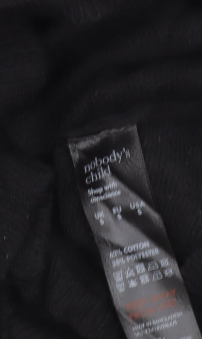 Womens UK Size S Nobody's Child Black Pullover Jumper
