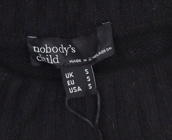 Womens UK Size S Nobody's Child Black Pullover Jumper
