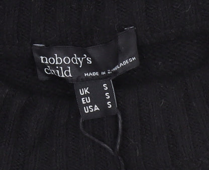 Womens UK Size S Nobody's Child Black Pullover Jumper