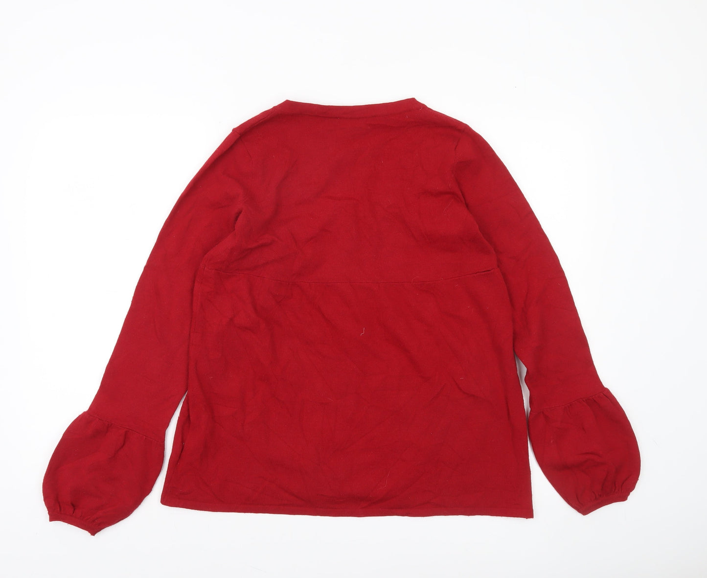 Calvin Klein Jeans Women’s Red Wool Blend Long Sleeve Cardigan M