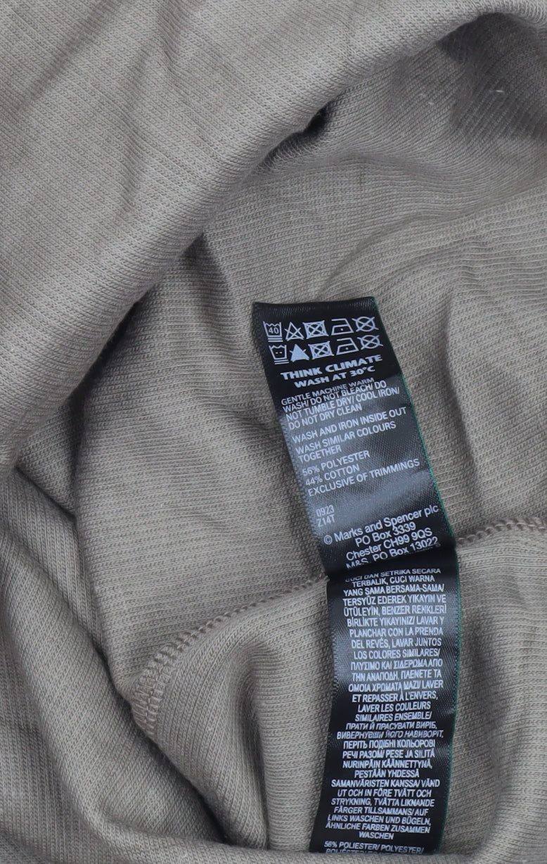 Marks and Spencer Women Beige High Rise Stretch Pencil Skirt Size 22