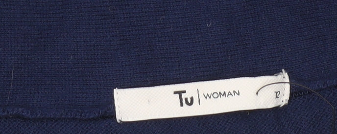 Womens UK Size 12 TU Blue Cardigan Jumper