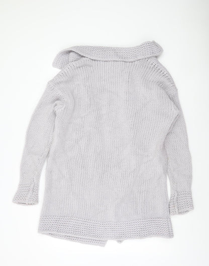 Womens UK Size S Paul Costelloe Dressage Grey Cardigan Jumper