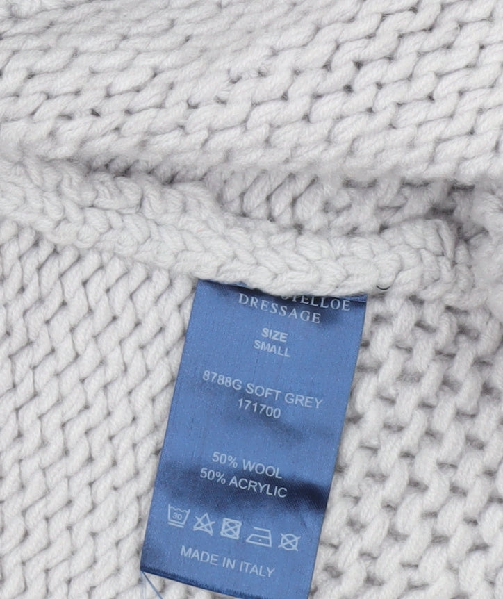 Womens UK Size S Paul Costelloe Dressage Grey Cardigan Jumper