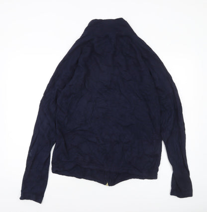 Reiss Men’s Blue Full Zip High Neck Jumper S