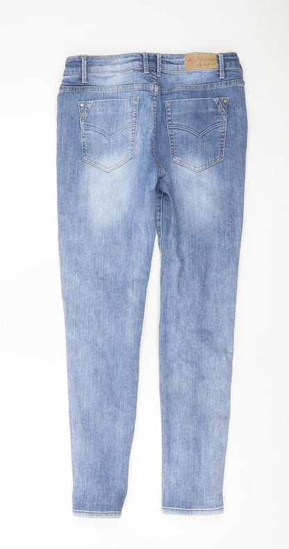 Womens UK Size 14 Rant & Rave Slim Fit Skinny Blue Jeans