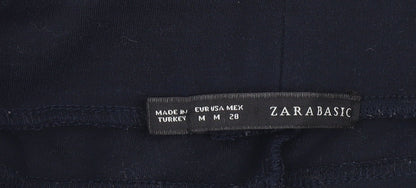 Zara Basic Women’s Black Skinny Jeggings Size M with Gold Zip Detail