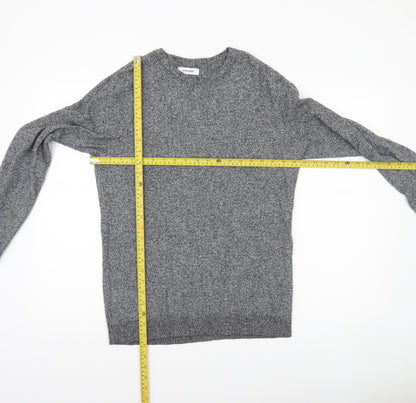 Jack & Jones Men’s Grey Cotton Crew Neck Pullover Jumper Size M