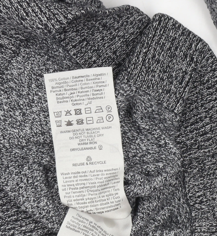 Jack & Jones Men’s Grey Cotton Crew Neck Pullover Jumper Size M