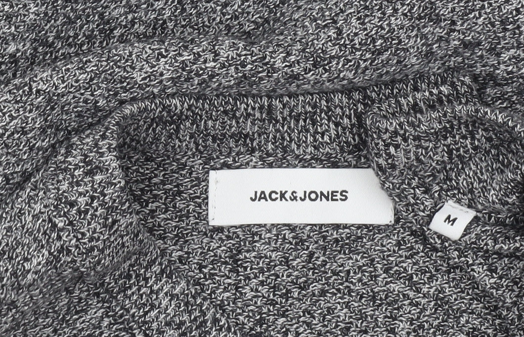 Jack & Jones Men’s Grey Cotton Crew Neck Pullover Jumper Size M