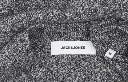 Jack & Jones Men’s Grey Cotton Crew Neck Pullover Jumper Size M