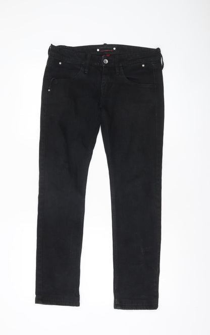 Womens UK Size 28 Fornarina Slim Fit Skinny Black Jeans