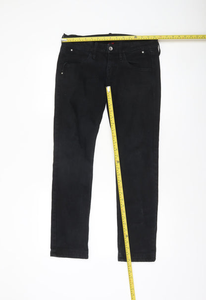 Womens UK Size 28 Fornarina Slim Fit Skinny Black Jeans