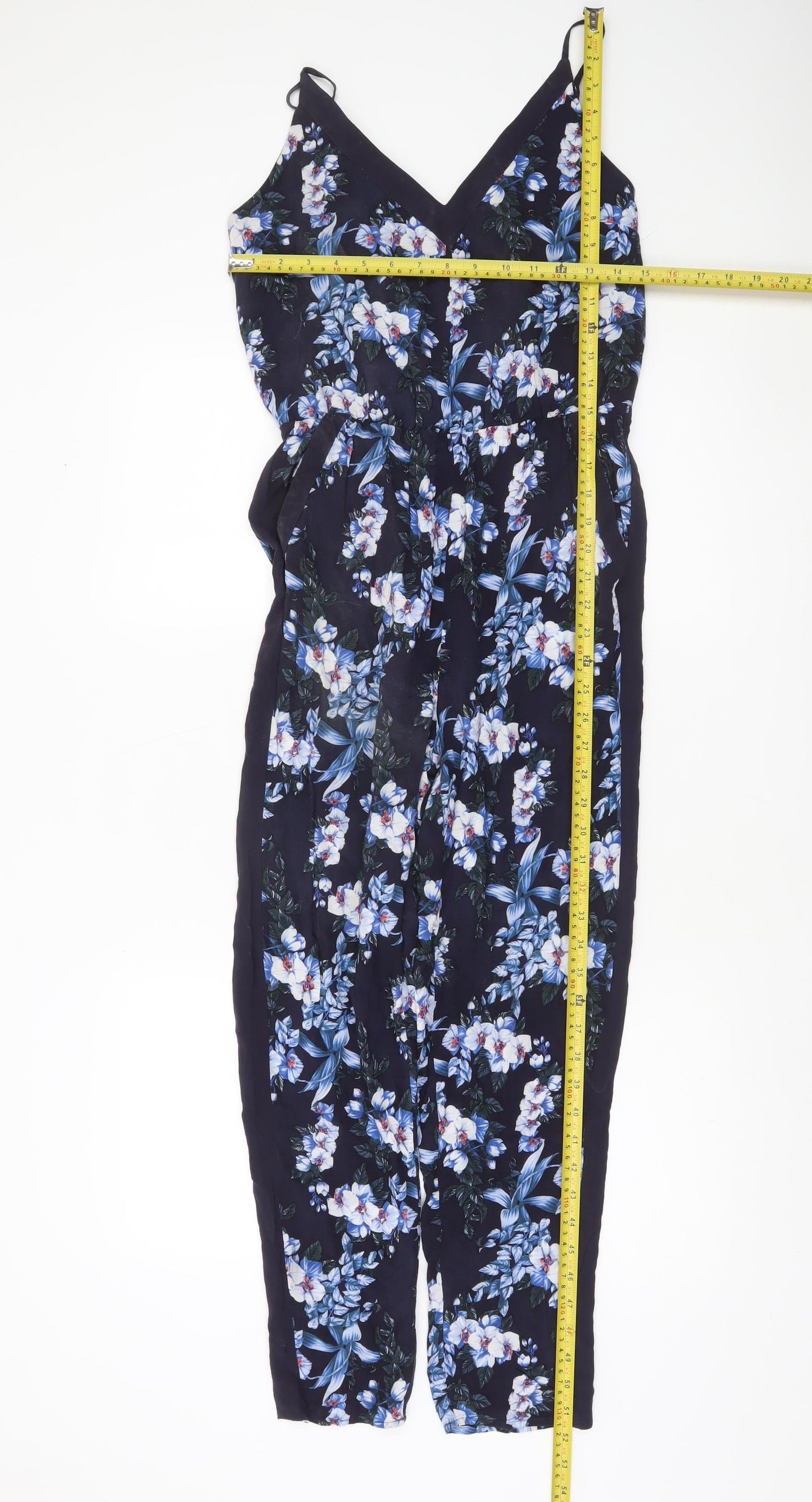 Womens UK Size 8 Oasis One-Piece Blue Jumpsuit