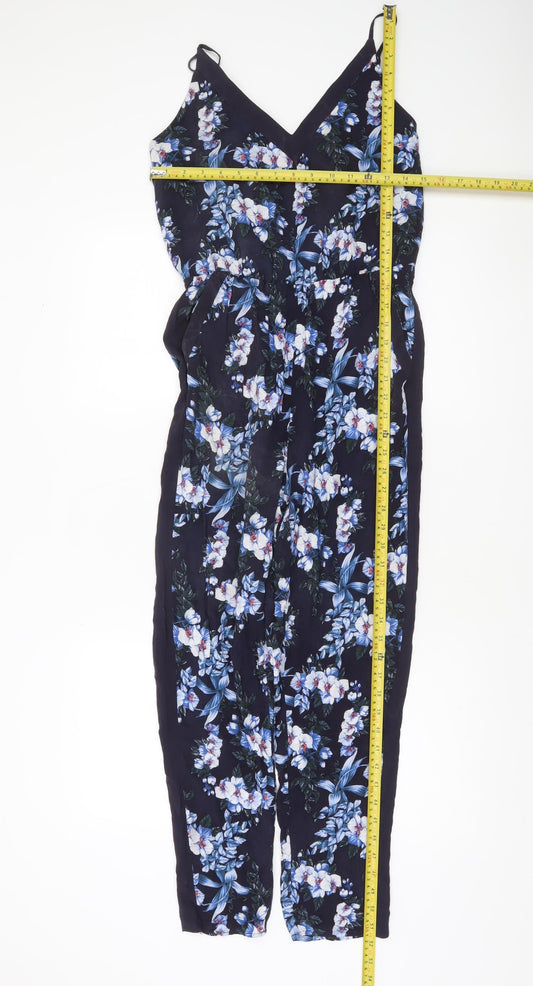 Womens UK Size 8 Oasis One-Piece Blue Jumpsuit