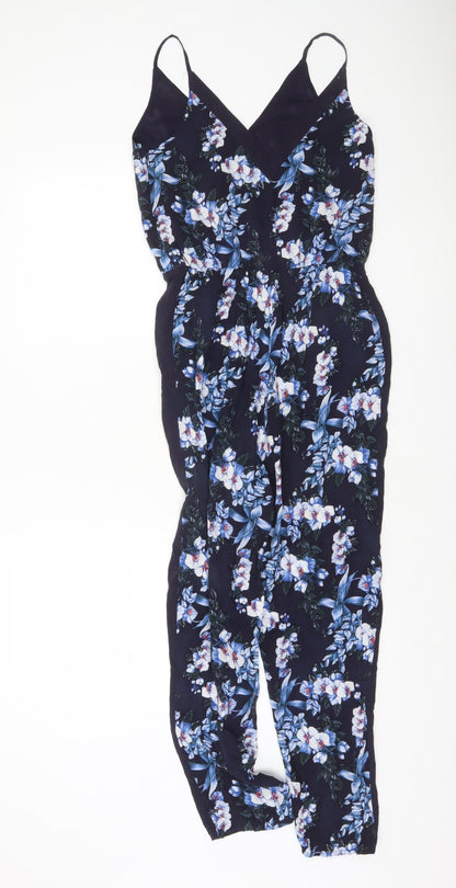 Womens UK Size 8 Oasis One-Piece Blue Jumpsuit