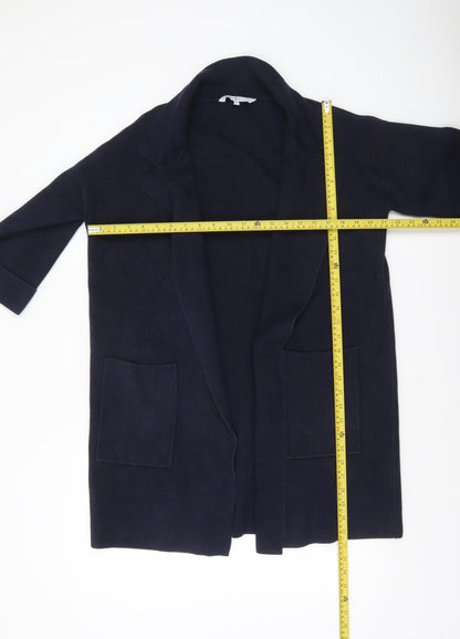 Jasper Conran Women’s Blue Knit 3/4 Sleeve Open Cardigan Size 10