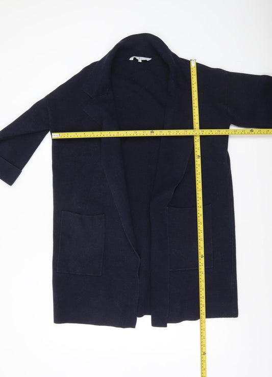 Jasper Conran Women’s Blue Knit 3/4 Sleeve Open Cardigan Size 10