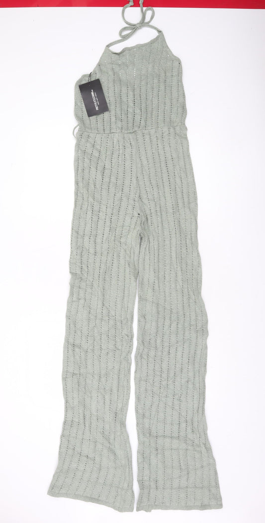Womens UK Size 12 PRETTYLITTLETHING One-Piece Green Jumpsuit