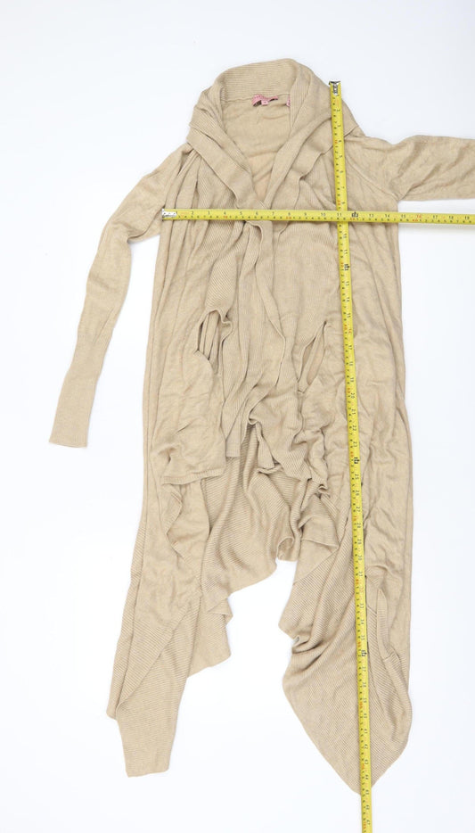 Womens UK Size XS Ted Baker Beige Cardigan Jumper