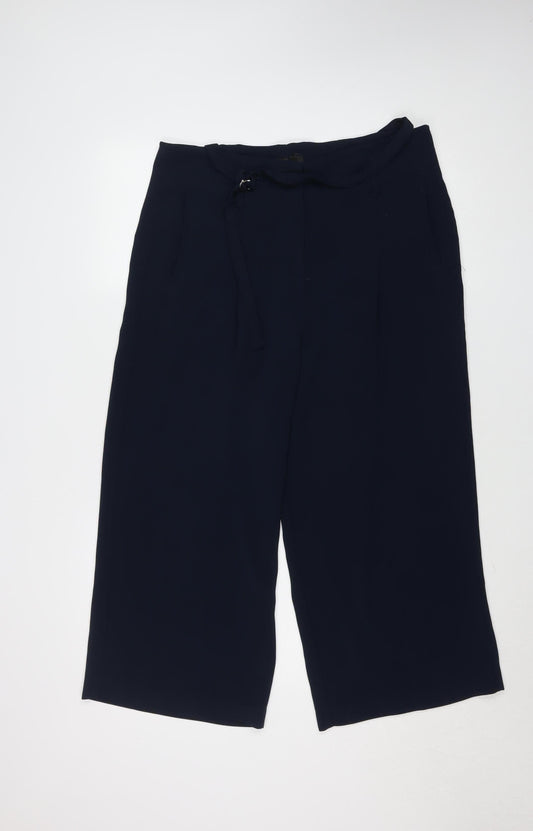Next Women’s Blue Tailored Wide-Leg Dress Trousers Size 14