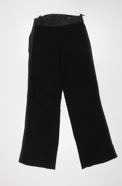 Womens UK Size 10 H&M Regular Fit Dress Pants Black Trousers