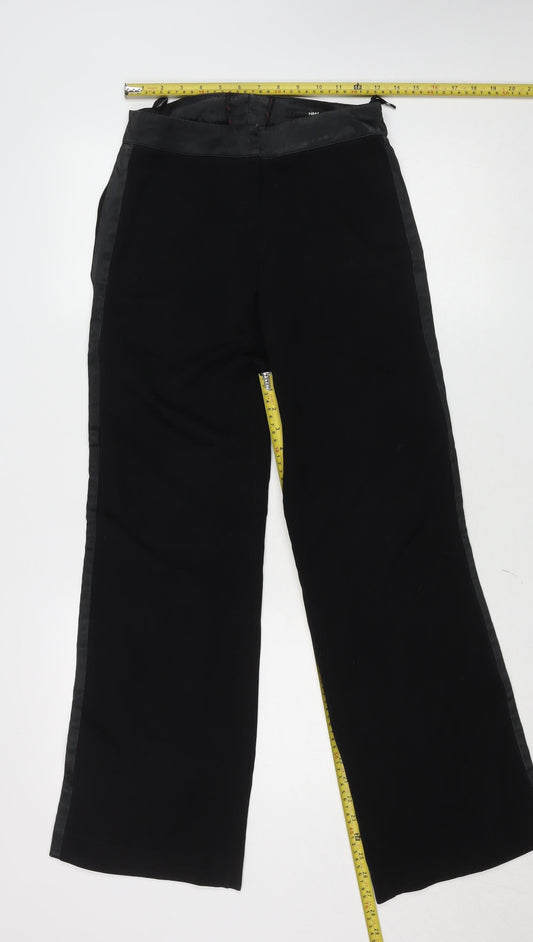 Womens UK Size 10 H&M Regular Fit Dress Pants Black Trousers
