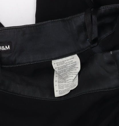 Womens UK Size 10 H&M Regular Fit Dress Pants Black Trousers