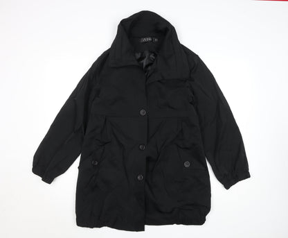 Womens UK Size 14 Yanhe Black Overcoat
