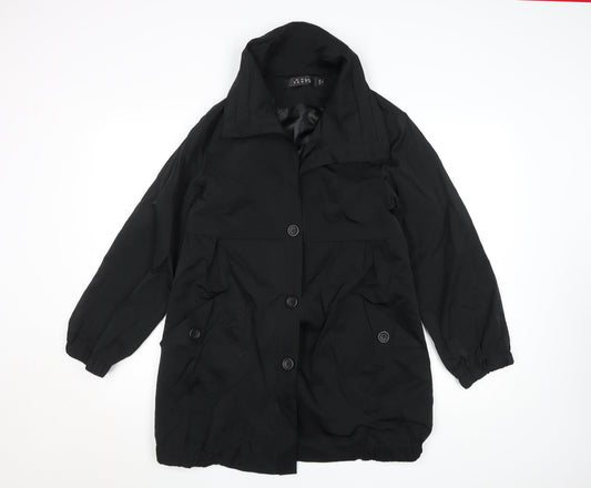 Womens UK Size 14 Yanhe Black Overcoat