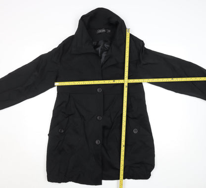 Womens UK Size 14 Yanhe Black Overcoat