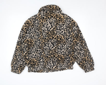 New Look Women’s Multicoloured Animal Print Bomber Jacket Size M