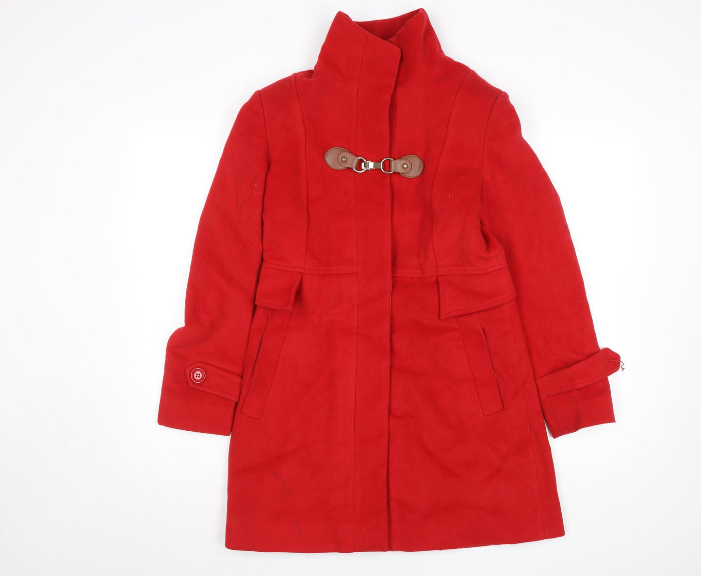 Womens UK Size 10 Madame Red Overcoat