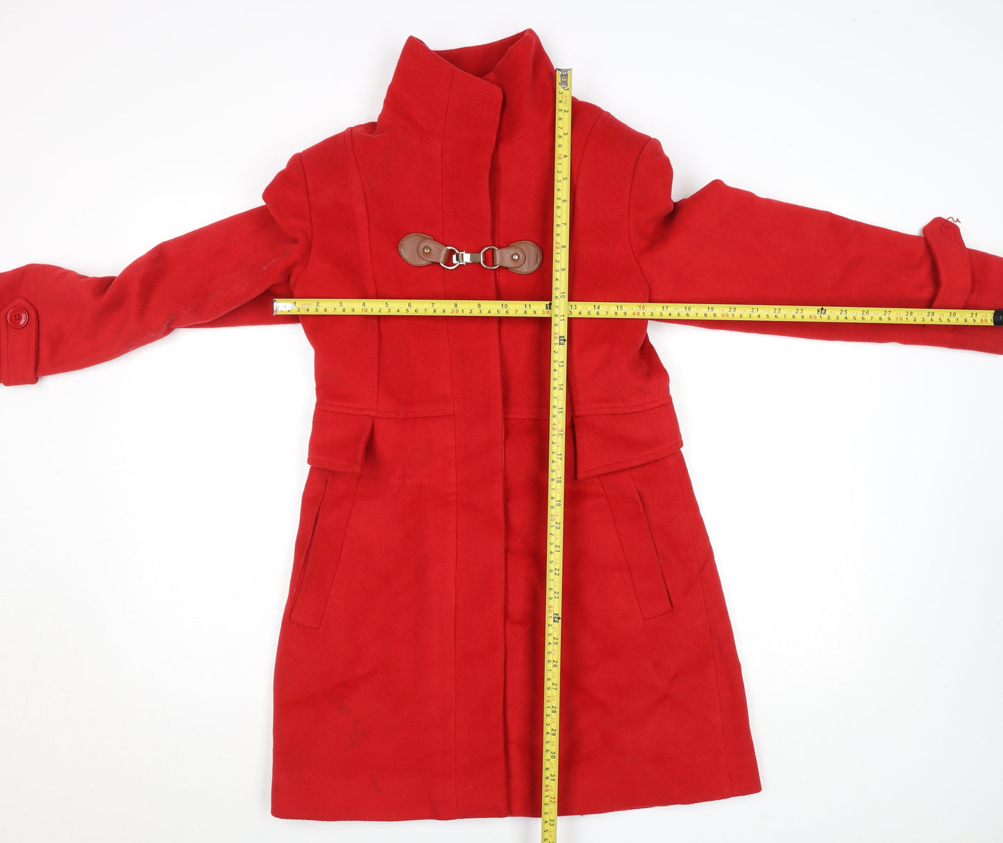 Womens UK Size 10 Madame Red Overcoat