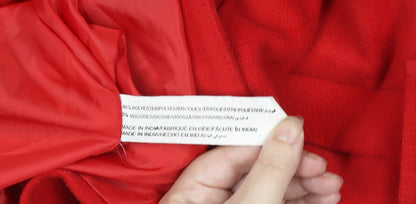 Womens UK Size 10 Madame Red Overcoat