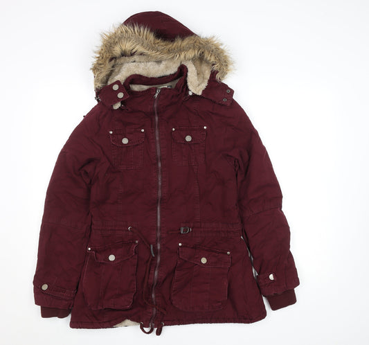 Womens UK Size L That's It! Red Parka Coat